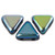 Kheops® par Puca® (25 Beads) Jet AB 6mm 2-Hole Triangle Shape Glass