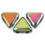 Kheops® par Puca® (25 Beads) Full Vitrail 6mm 2-Hole Triangle Shape Glass
