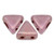 Kheops® par Puca® (25 Beads) Opaque Mix Violet Gold Ceramic Look 6mm 2-Hole Triangle Shape Glass