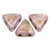 Kheops® par Puca® (25 Beads) Opaque Mix Rose Gold Ceramic Look 6mm 2-Hole Triangle Shape Glass