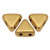 Kheops® par Puca® (25 Beads) Light Gold Matte 6mm 2-Hole Triangle Shape Glass