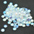 Lentil (50 beads) Top-drilled Crystal AB Czech Glass