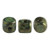 5 grams - Minos® par Puca® Paris Metallic Matte Green Spotted - Czech Glass
