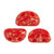 KOS® PAR PUCA® (50 Beads) - Opaque Coral Red Splash - 6x3mm 2-hole