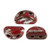 KOS® PAR PUCA® (50 Beads) - Opaque Coral Red New Picasso - 6x3mm 2-hole