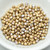 100 Beads - Firepolish 3mm Matte Light Aztec Gold with AB Finish - Czech Glass