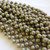 25 Beads - Top Hole Round 6mm Polychrome Olive Mauve - Czech Glass