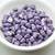 25 Beads Nib-Bit Two Hole 6x5mm - Chalk Purple Vega - Czech Glass