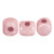 Minos Par Puca® 5 grams - Opaque Light Rose Ceramic Look - 2.5x3mm Cylinder Czech Glass Beads
