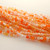 200 Beads - 4mm Firepolish - Orange, Crystal, Rosaline Mix - Czech Glass