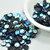 6mm Lentil (50 beads) Top-drilled Jet AB Czech Glass