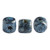 5 grams - Minos® par Puca® Paris Metallic Matte Blue Spotted - Czech Glass