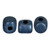 5 grams - Minos® par Puca® Paris Metallic Matte Dark Blue - Czech Glass