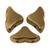 20 Beads - Helios® par Puca® Paris Dark Gold Bronze - Czech Glass
