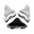 20 Beads - Helios® par Puca® Paris - Jet Silver - Czech Glass