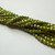 100 Beads - Firepolish 3mm Saturated Metallic Lime Punch - Czech Glass