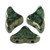 20 Beads - Helios® par Puca® Paris Metallic Green Spotted - Czech Glass