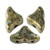 20 Beads - Helios® par Puca® Paris Metallic Old Gold Spotted - Czech Glass