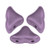 20 Beads - Helios® par Puca® Paris - Matte Metallic Dark Plum - Czech Glass