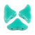 20 Beads - Helios® par Puca® Paris - Opaque Green Turquoise - Czech Glass