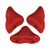 20 Beads - Helios® par Puca® Paris - Red Metallic Matte - Czech Glass