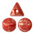 50 Beads - Ilos® par Puca® Paris - Opaque Coral Red Splash - Czech Glass