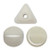 50 Beads - Ilos® par Puca® Paris - Opaque White Ceramic Look - Czech Glass