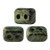 IOS® PAR PUCA® (50 Beads) - Metallic Matte Green Spotted - 5.5x2.5mm 2-hole Rectangle
