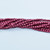 100 Beads - Fire Polished 3mm Sueded Gold Lily Red - Czech Glass