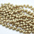 25 Beads - Top Hole Round 6mm Sueded Gold Smoky Topaz - Czech Glass