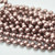 25 Beads - Top Hole Round 6mm Saturated Metallic Pale Dogwood - Czech Glass