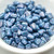 25 Beads Nib-Bit Two Hole 6x5mm - Blue Turquoise Nebula - Czech Glass