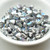 25 Beads Nib-Bit Two Hole 6x5mm, Crystal Silver Rainbow, Czech Glass