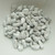 30 Beads - Paisley Duo Two Hole Chalk Silver Splash Czech Glass