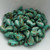 30 Beads - Paisley Duo Two Hole Opaque Green Turquoise Travertine Pressed Czech Glass