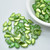 30 Beads - Paisley Duo Two Hole Slushy Sour Apple Czech Glass
