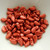 30 Beads - Paisley Duo Two Hole Chalk Lava Red Czech Glass