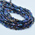50 Beads - 5x3mm Pinch Blue Iris Czech Glass