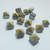 12 Beads - 8mm Pyramid Beadstud 2-Hole Matte Marea Rainbow Czech Glass