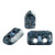 5 grams - Piros® par Puca® Paris - Metallic Matte Blue Spotted - Czech Glass