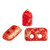 5 grams - Piros® par Puca® Paris - Opaque Coral Red Splash - Czech Glass