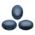 Samos® par Puca® (20 beads) 2-Hole 7x5mm Oval - Metallic Matte Dark Blue