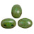 Samos® par Puca® (20 beads) 2-Hole 7x5mm Oval -Opaque Green Turquoise Dark Travertin - Czech Glass