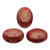 Samos® par Puca® (20 beads) 2-Hole 7x5mm Oval - Opaque Coral Red Bronze - Czech Glass