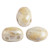 Samos® par Puca® (20 beads) 2-Hole 7x5mm Oval - Opaque Ivory Spotted