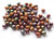 100 Beads - Firepolish 4mm Matte Metallic Purple Iris Gold Czech Glass Beads