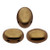 Samos® par Puca® (20 beads) 2-Hole 7x5mm Oval - Dark Gold Bronze - Czech Glass