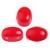 Samos® par Puca® (20 beads) 2-Hole 7x5mm Oval Opaque Grenadine, Czech Glass