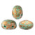 Samos® par Puca® (20 beads) 2-Hole 7x5mm Oval - Opaque Green Turquoise Tweedy