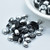 Samos® par Puca® (20 beads) 2-Hole 7x5mm Oval - Jet Silver